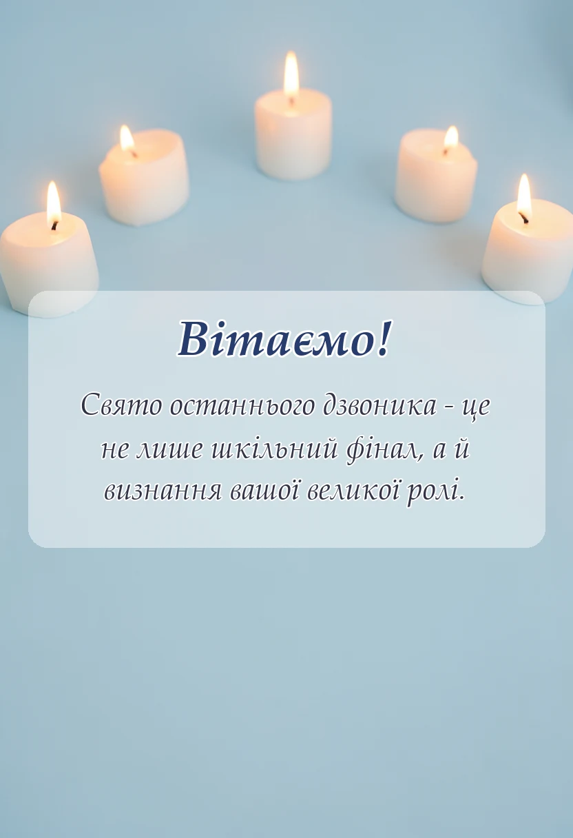 вітальна листівка - привітання батькам з останнім дзвоником
