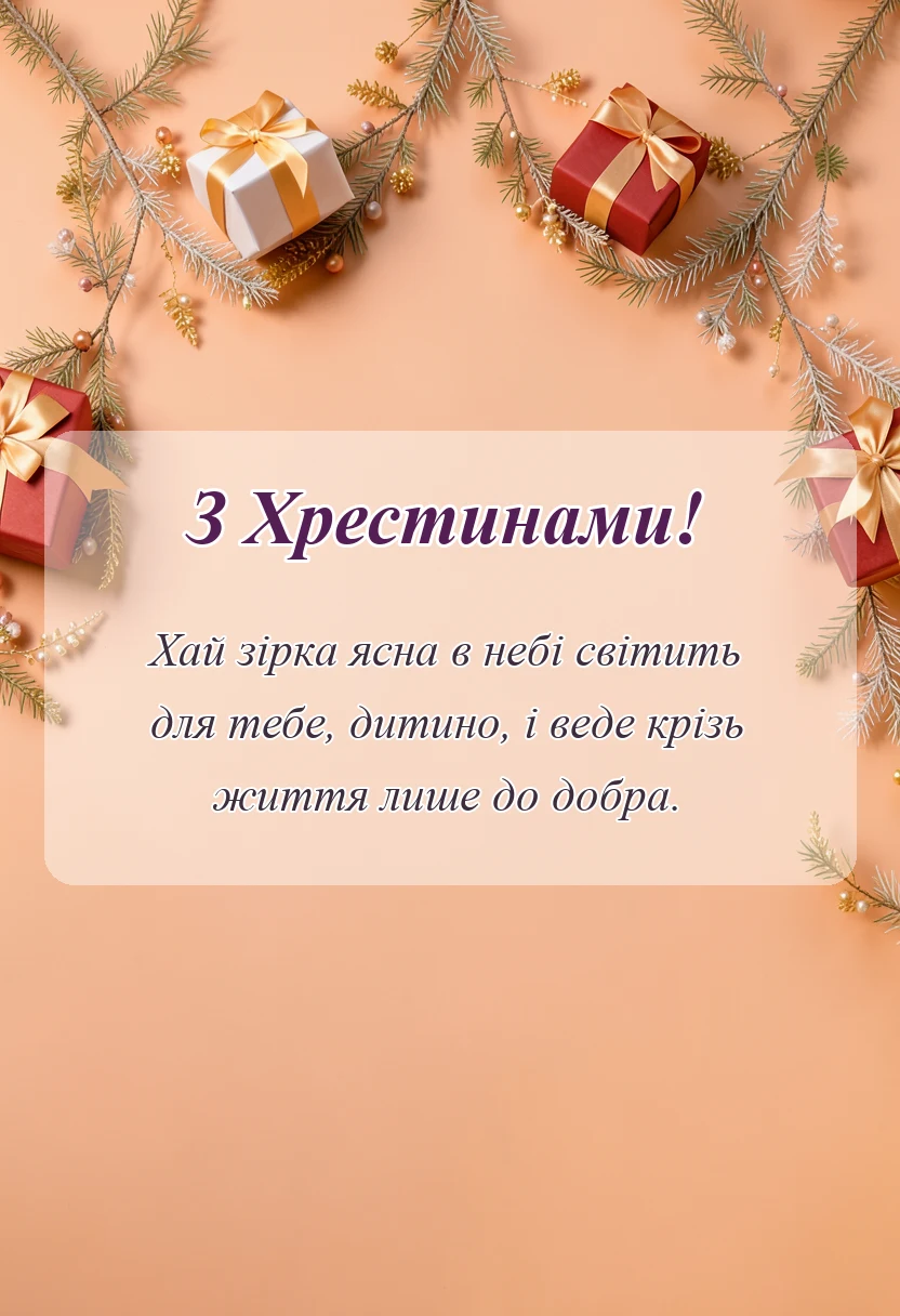 унікальна листівка - що бажати на хрестинах