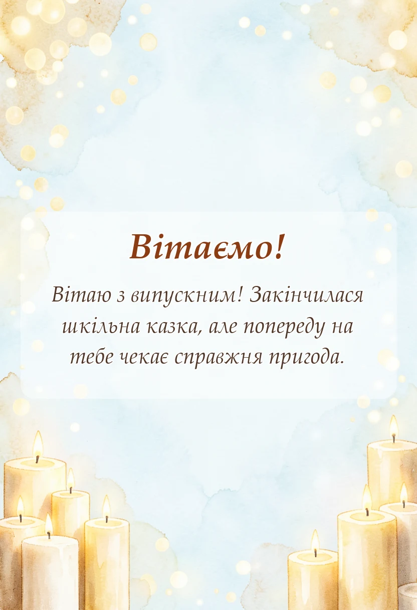 листівка з побажанням - картинки випускниці школи