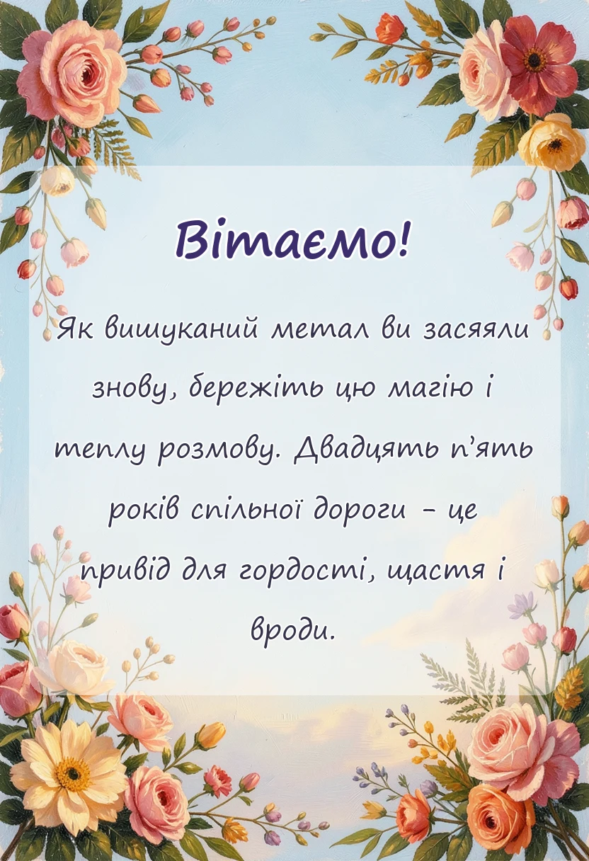 унікальна листівка - картинки з срібним весіллям прикольні