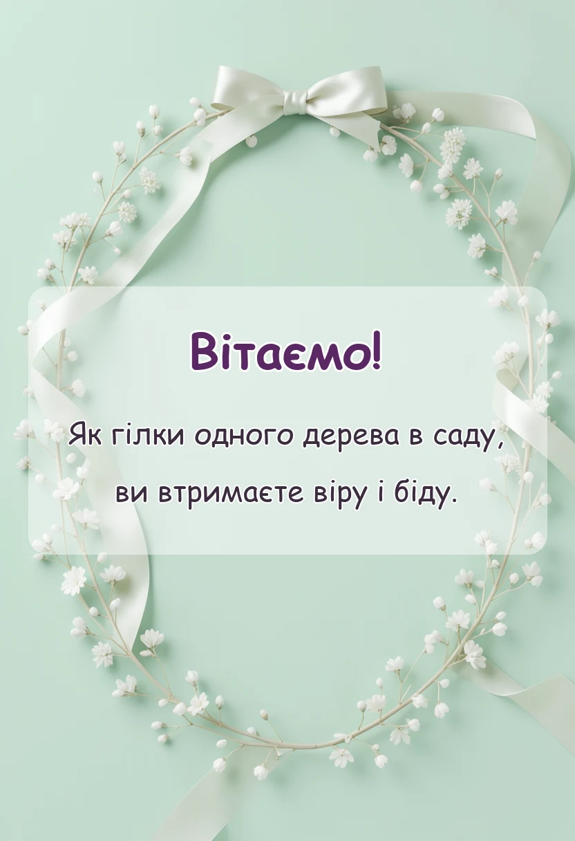 унікальна листівка - привітання з днем родини