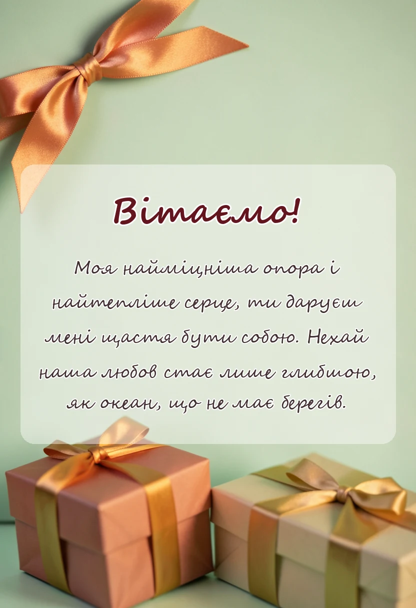 унікальна листівка - привітання з річницею коханому своїми словами