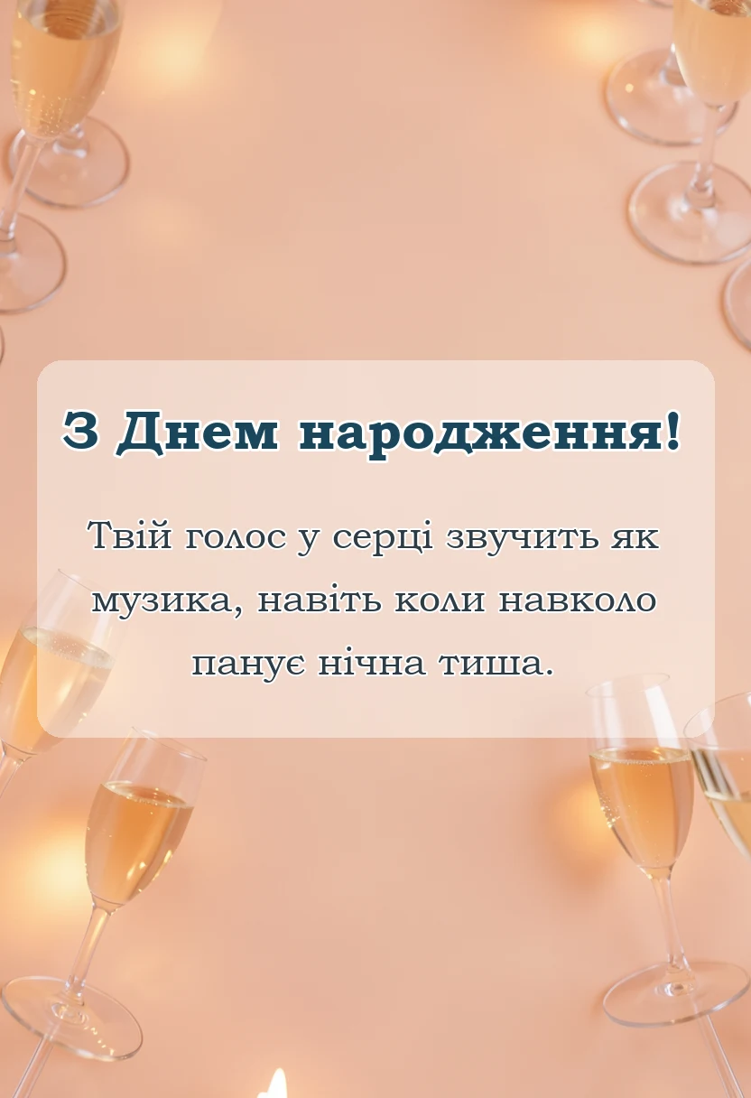 святкова картинка: романтичне побажання на добраніч