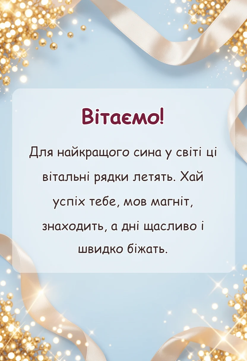 листівка з побажанням - картинки з днем сина