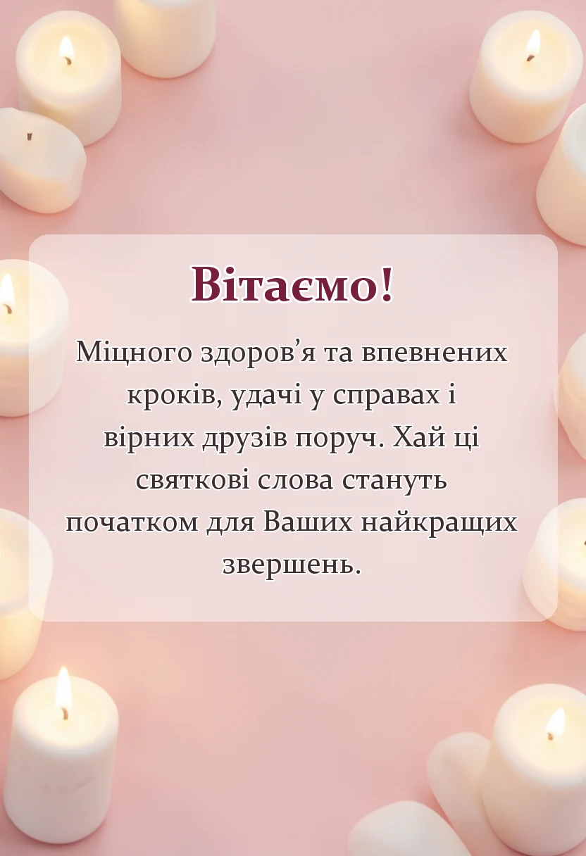 вітальна листівка - привітання з новим роком текст