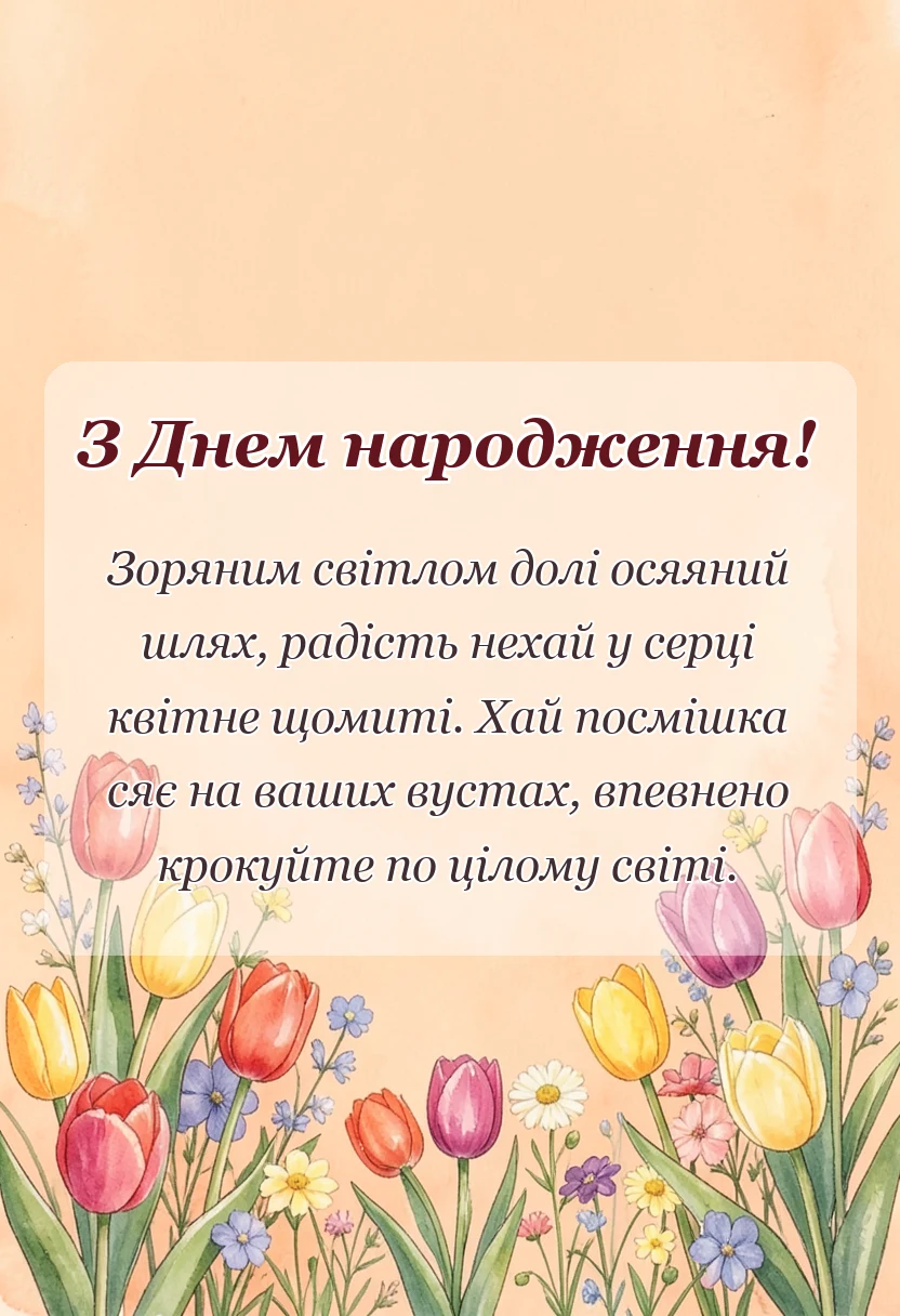 вітальна листівка - привітання з днем народження у facebook або instagram ідеї поради