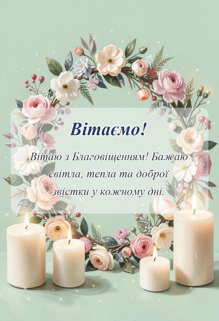 листівка з побажанням - картинки з благовіщенням