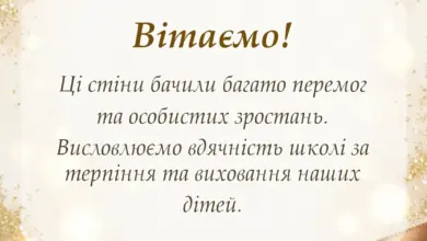 красива листівка: подяка школі від батьків слова вдячності привітання випускникам