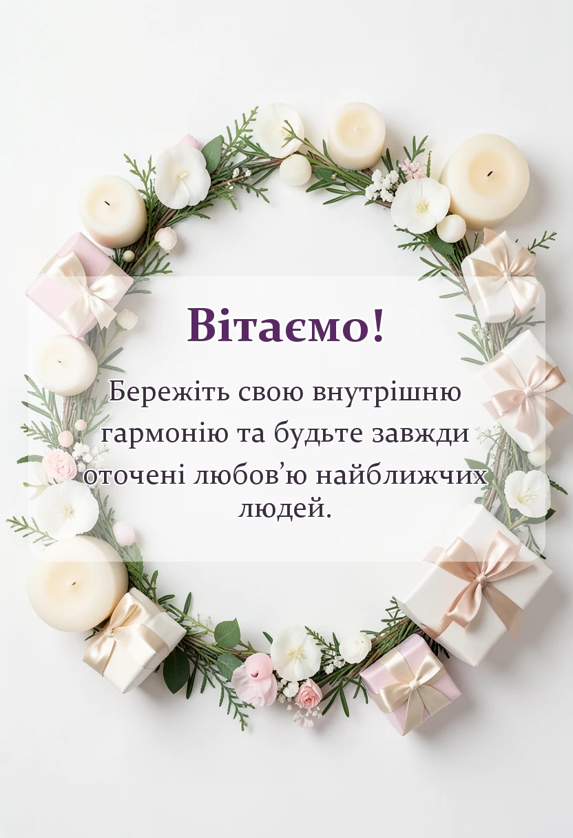 красива листівка: привітання з 8 березня