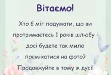 святкова картинка: ситцеве весілля привітання