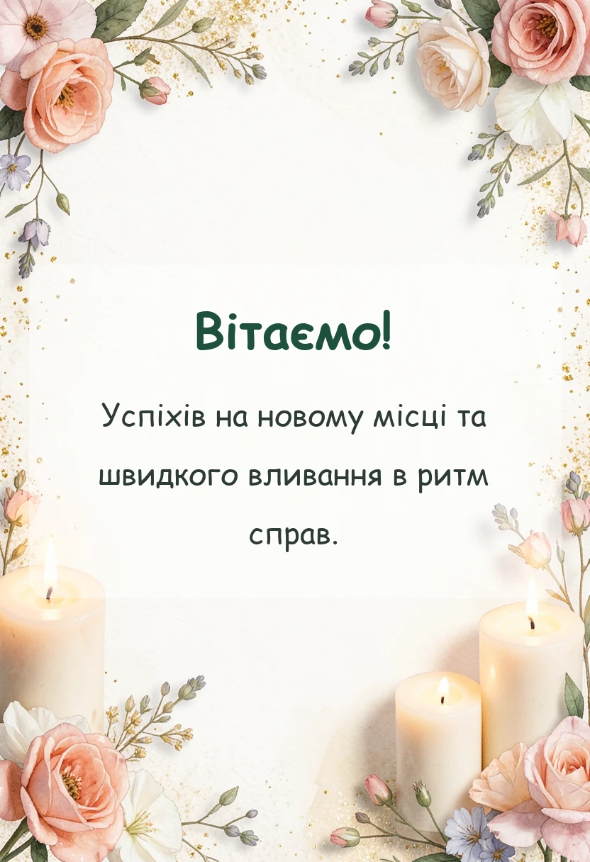 святкова картинка: картинка з першим робочим днем українською
