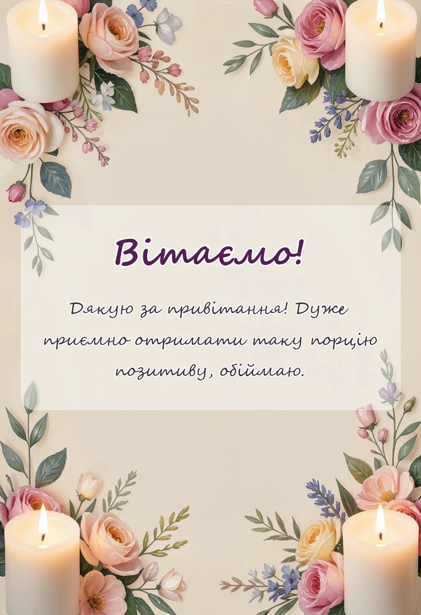унікальна листівка - картинки дякую за привітання