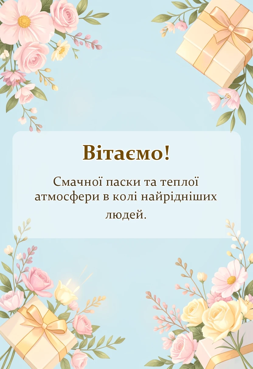 листівка з побажанням - листівка з великоднем