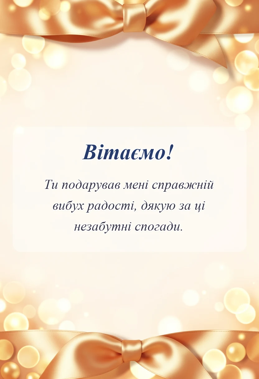 вітальна листівка - подяка за неймовірні емоції