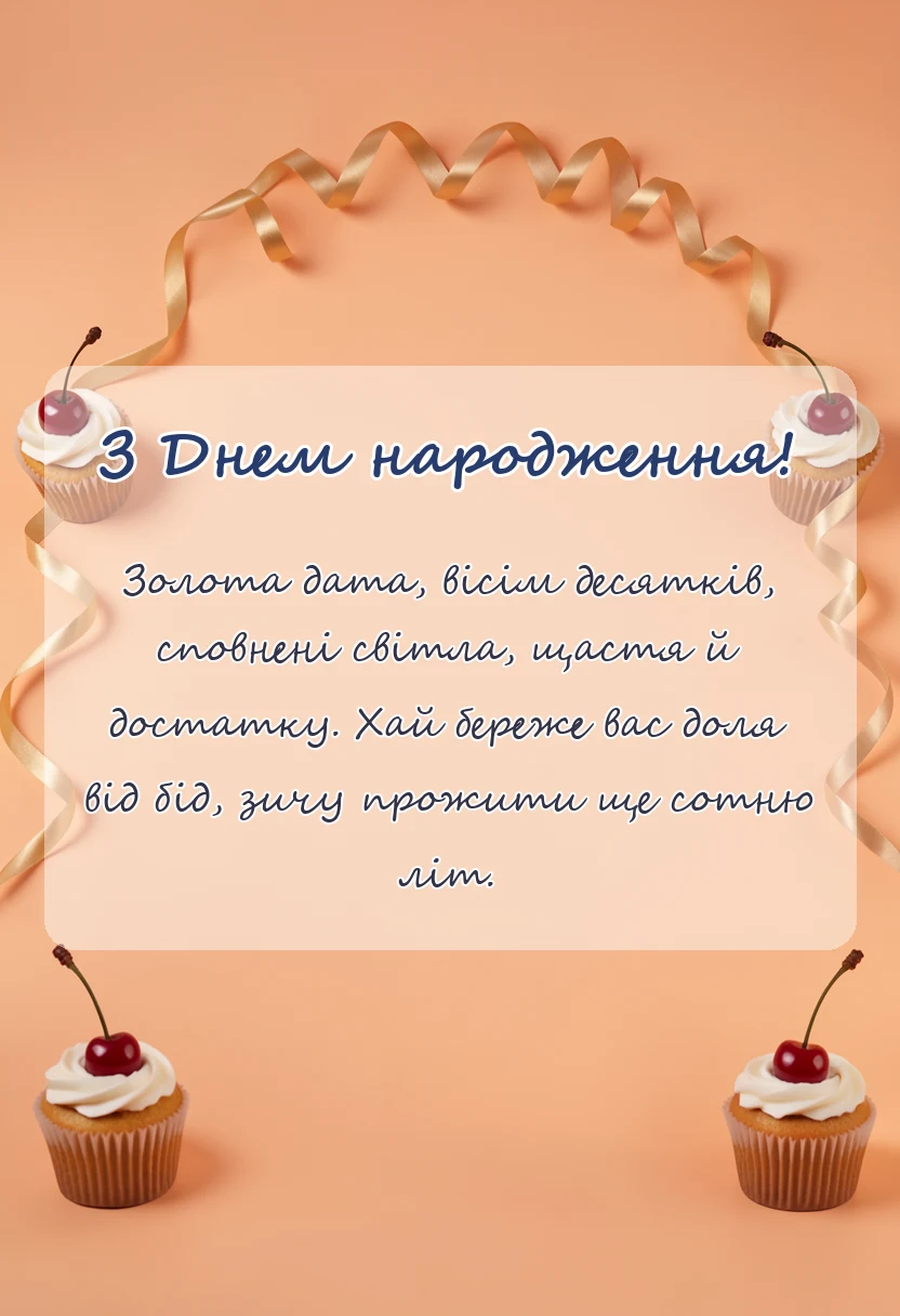 вітальна листівка - привітання з ювілеєм вісімдесят років у віршах