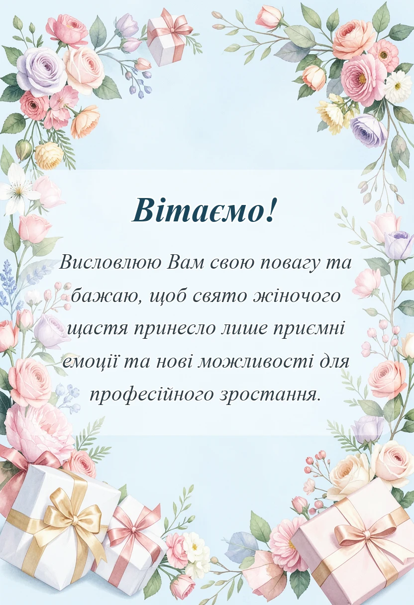 красива листівка: картинки з днем жіночого щастя