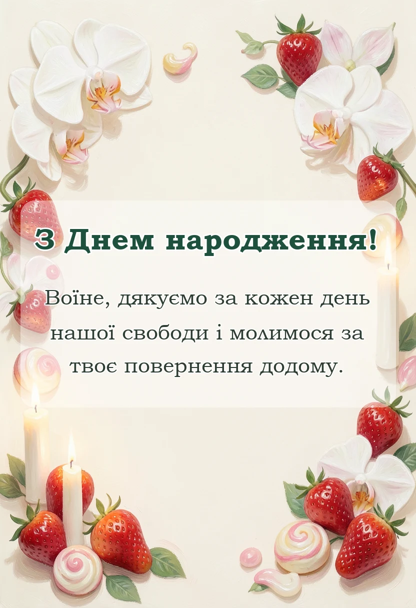 унікальна листівка - побажання воїнам