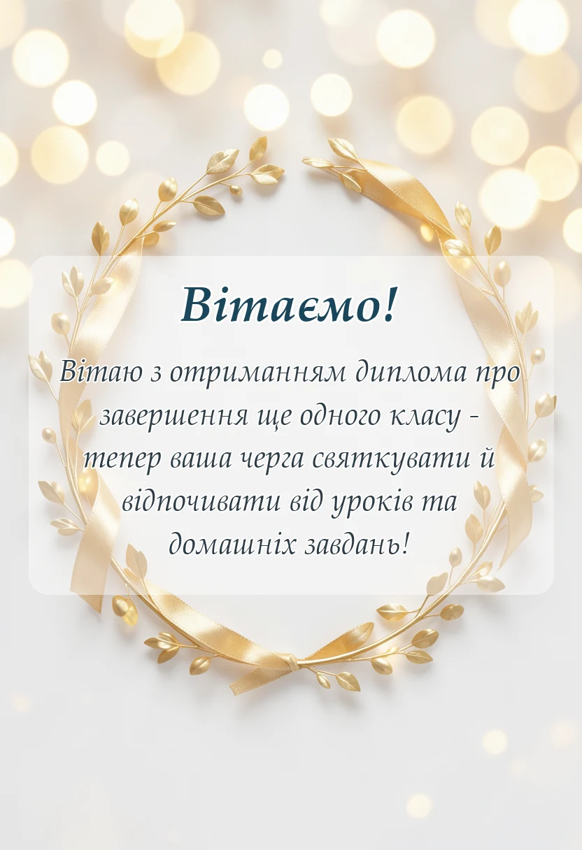 красива листівка: привітання батькам з останнім дзвоником