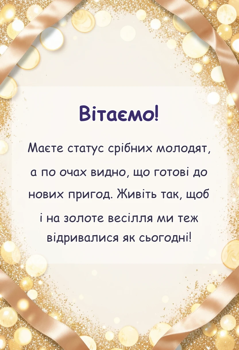 унікальна листівка - картинки з срібним весіллям прикольні