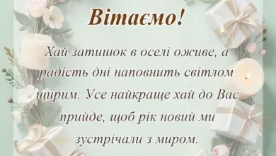 красива листівка: привітання з новим роком текст