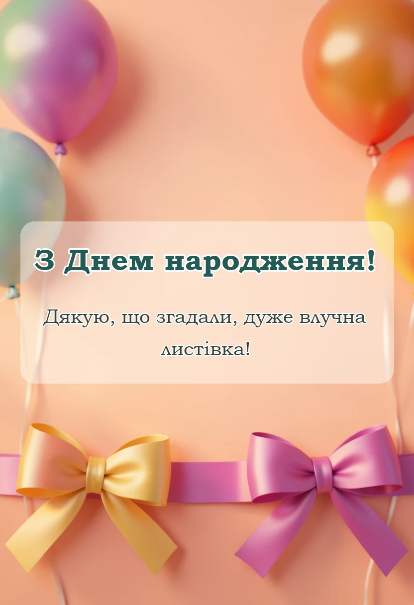 листівка з побажанням - дякую за привітання картинки та листівки у відповідь своїми словами